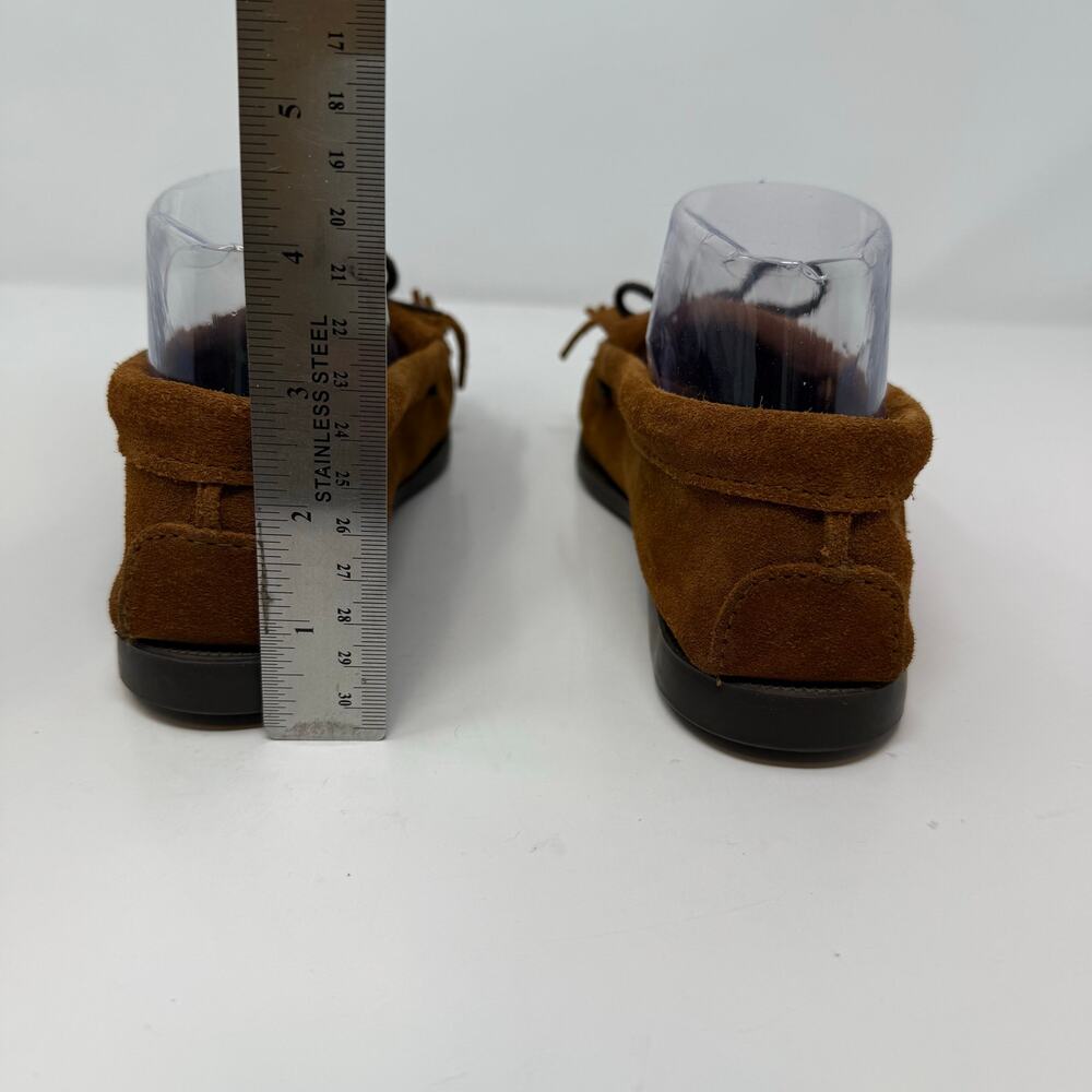 Minnetonka Women's Thunderbird II moccasins Brown Suede 6 Slip On Beaded - Picture 8 of 12